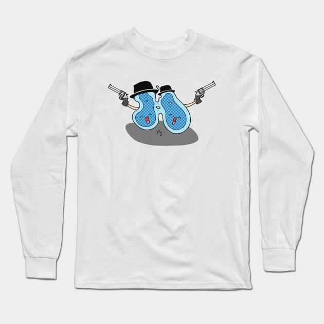 white blood cell mask Long Sleeve T-Shirt by OrionBlue